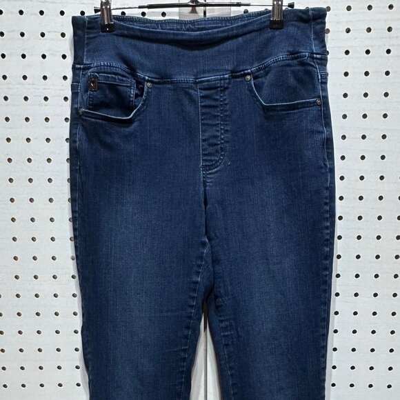 BELLE by Kim Gravel Women’s 10T Tall Cotton Modal Pull-On Denim Jeans Blue - Picture 1 of 9